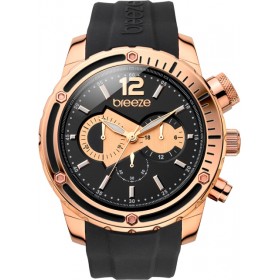 Breeze Style Compass 47mm Chronograph Rose Gold Rubber Strap 110401.1